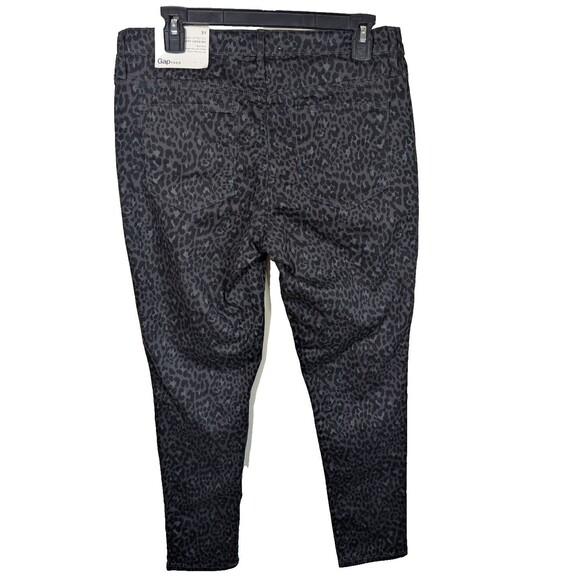 Gap 1969 High Rise Stretch Easy Legging Mid Rise Animal Print Skinny Leg Size 31 - Picture 3 of 14